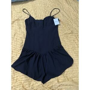 NWT Women’s Forever 21 Medium Dress Black Strapless Peplum Size Medium